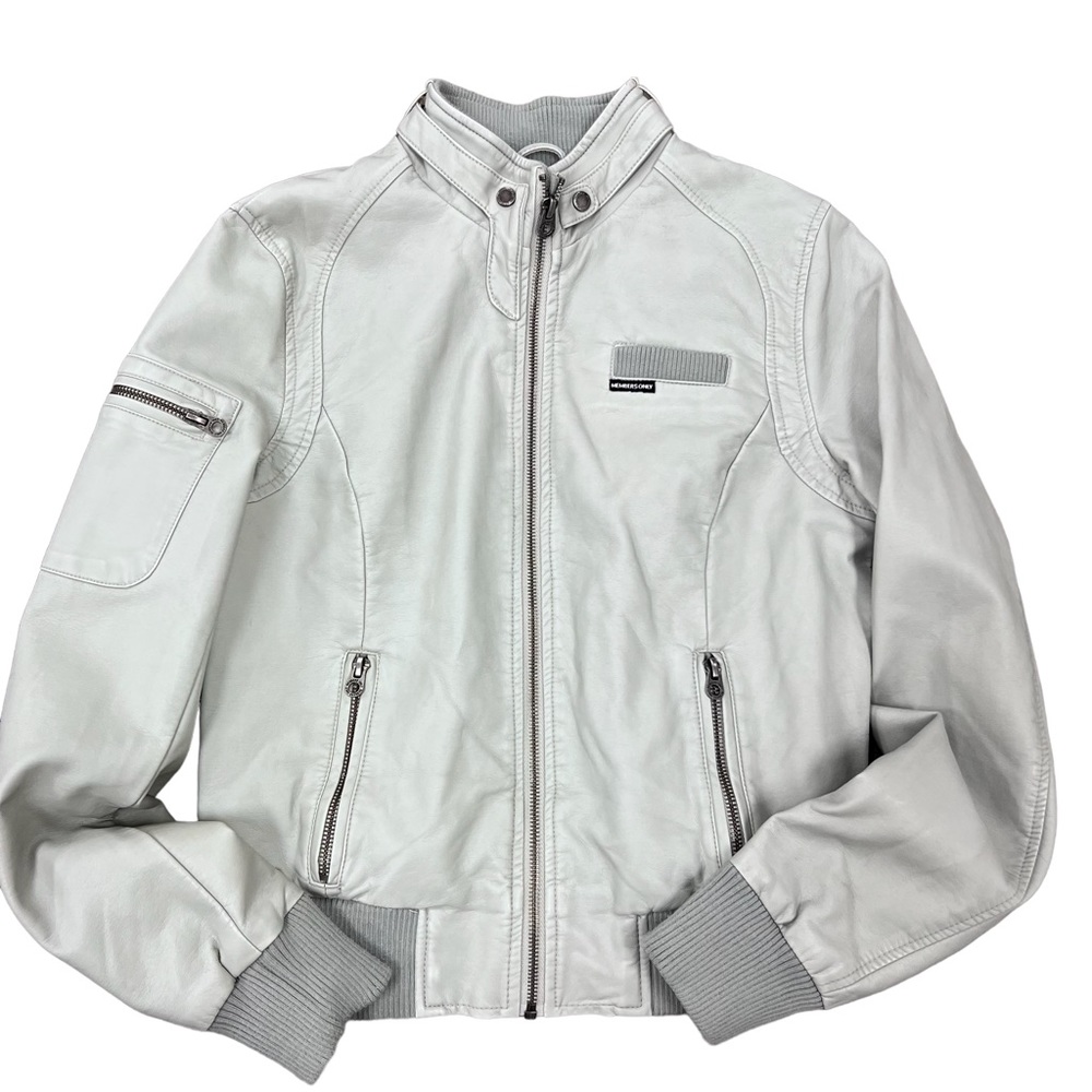 Vintage Members Only leather jacket. Moto style. Soft leather